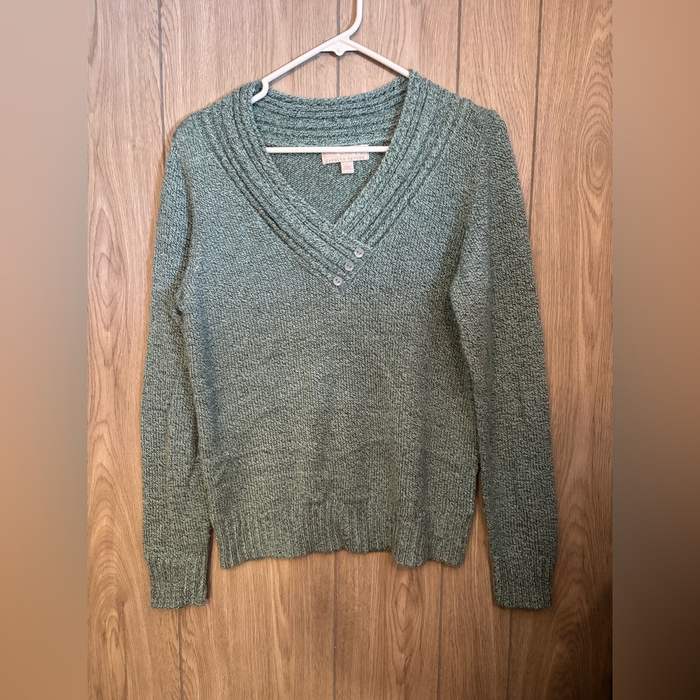 Carolyn Taylor Olive V-Neck Sweater